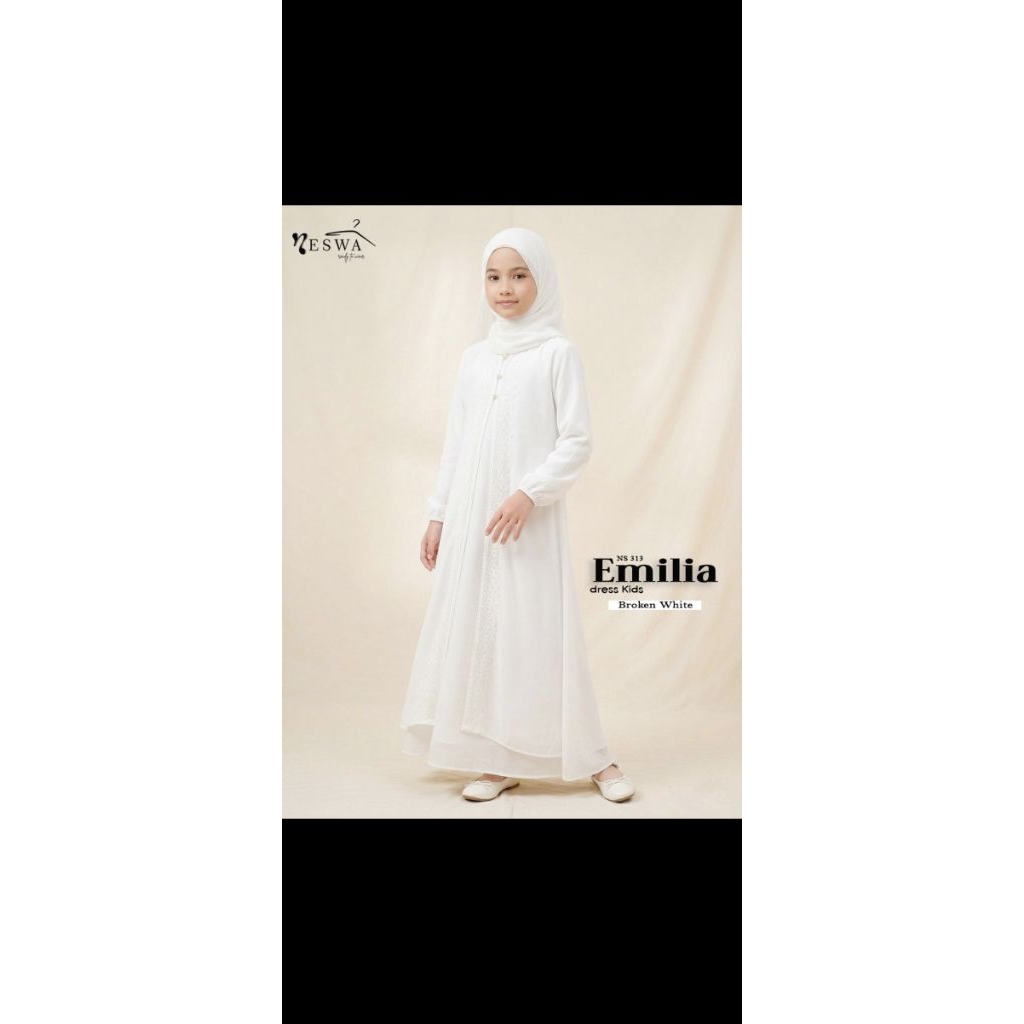 Gamis Wanita Twill Premium AFIQA Putih Polos dengan Bahan Rayon Lembut