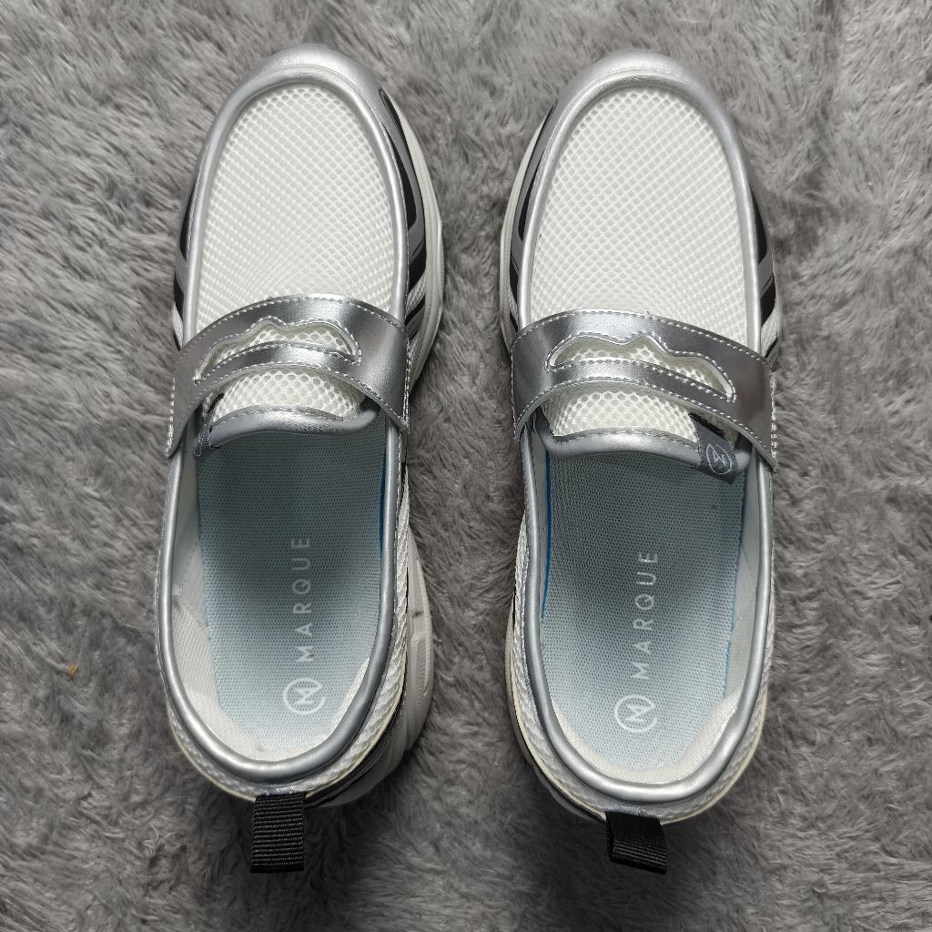[NEW] MARQUE - Sepatu Sneakers Loafers Sports AEROFLEX (Silver)
