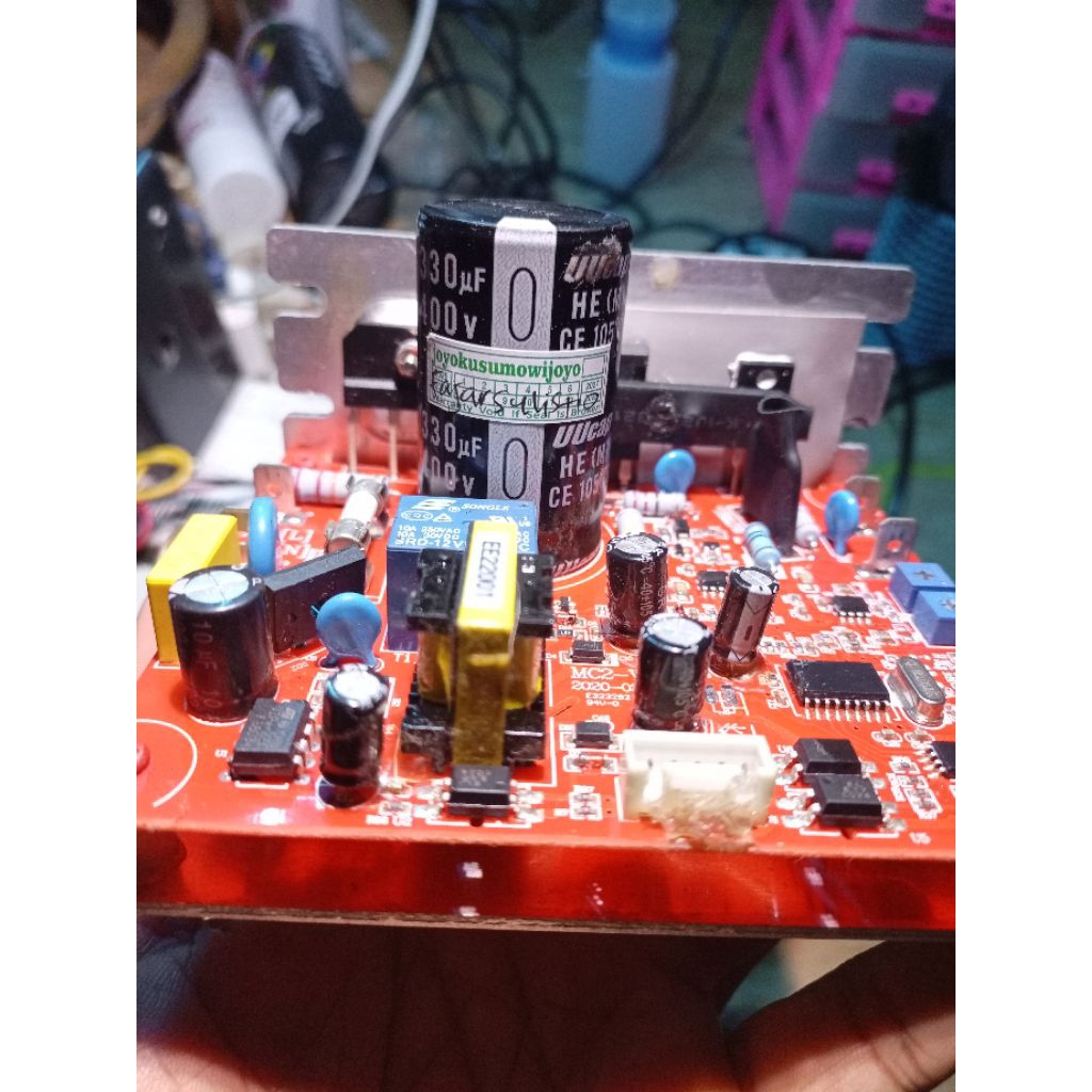 perbaikan mesin modul PCB treadmill kinetic error E02 MC2-545HG-V1.0 dari Bontang