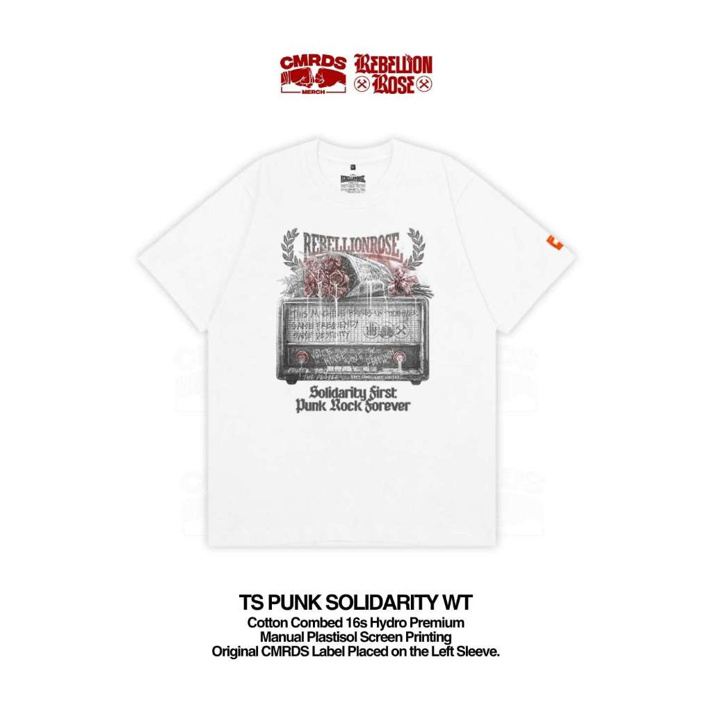READY STOCK Rebellion Rose - TS PUNK Kaos Original Merch Band RR Solidarity First Punk Rock Forever