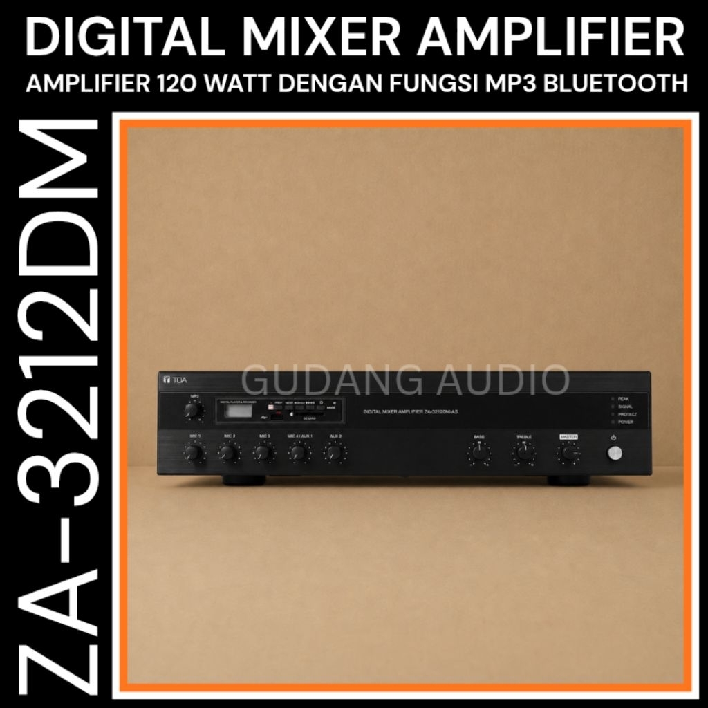 DIGITAL MIXER AMPLIFIER TOA MP3 ZA-3212DM ZA 3212 DM 120 WATT BLUETOOTH