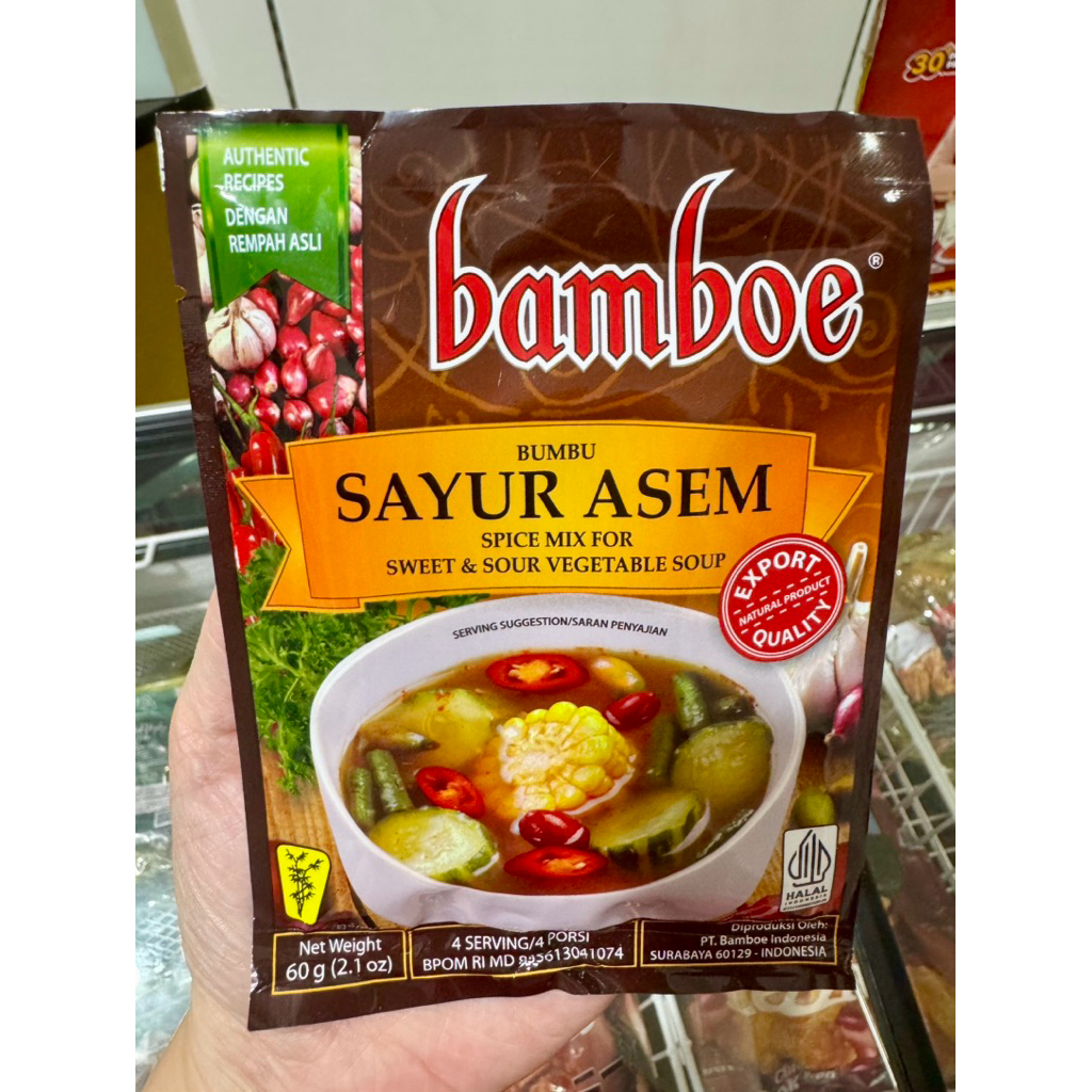 Bamboe Bumbu Instan Sayur Asem 60gr Bumbu Masak Praktis Enak Halal Instan Siap saji Ready Stok Festi