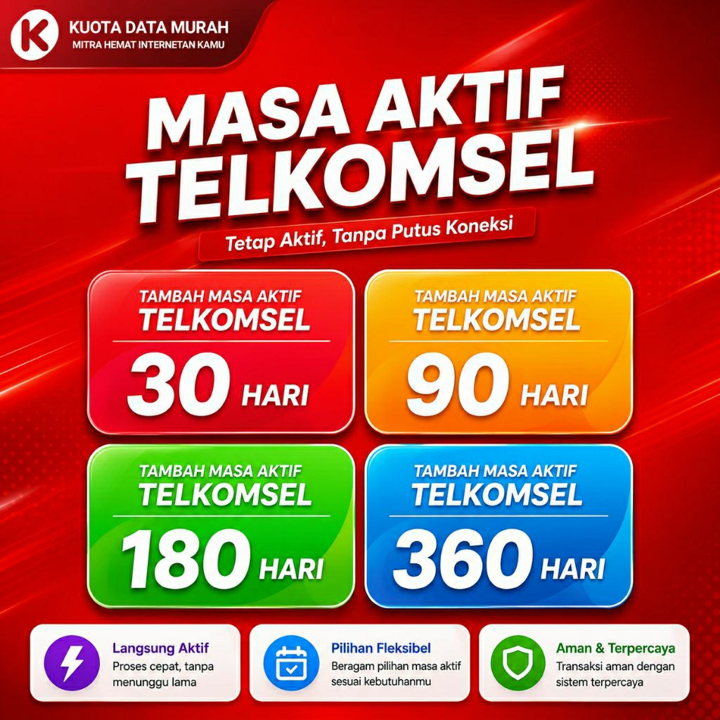 Telkomsel Tambah Masa Aktif 30/90/180/360 Hari Perpanjang Kartu Simpati As Loop