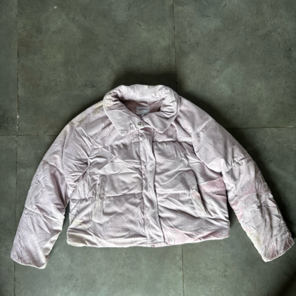 Caret Corduroy Boxy Oversized Puffer Jacket Woman