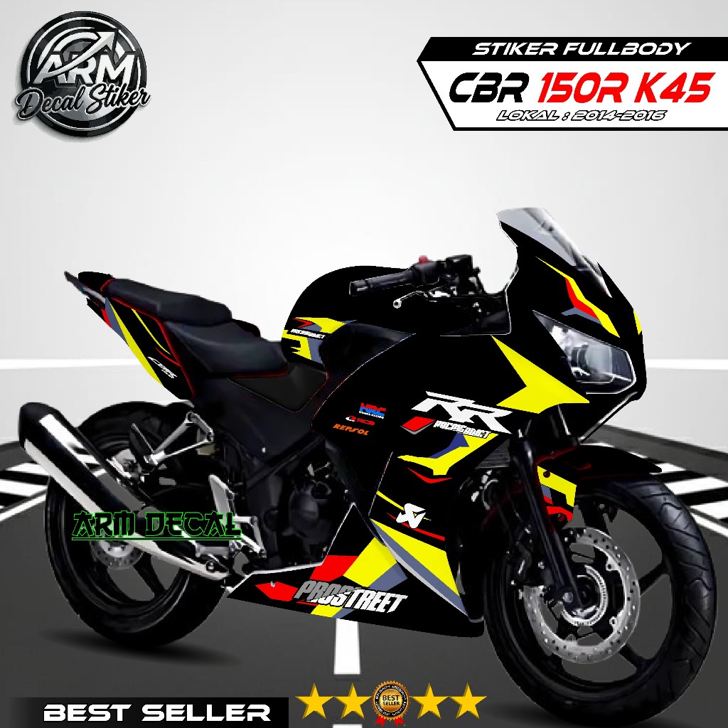 Decal Sticker CBR 150R K45A Lokal Fullbody - Decal CBR K45A Lokal Fullbody - Stiker CBR Lokal - HITA