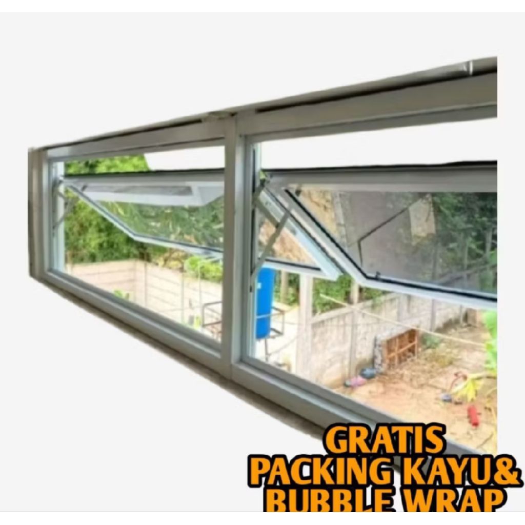 jendela aluminium casement dapur T35xL120