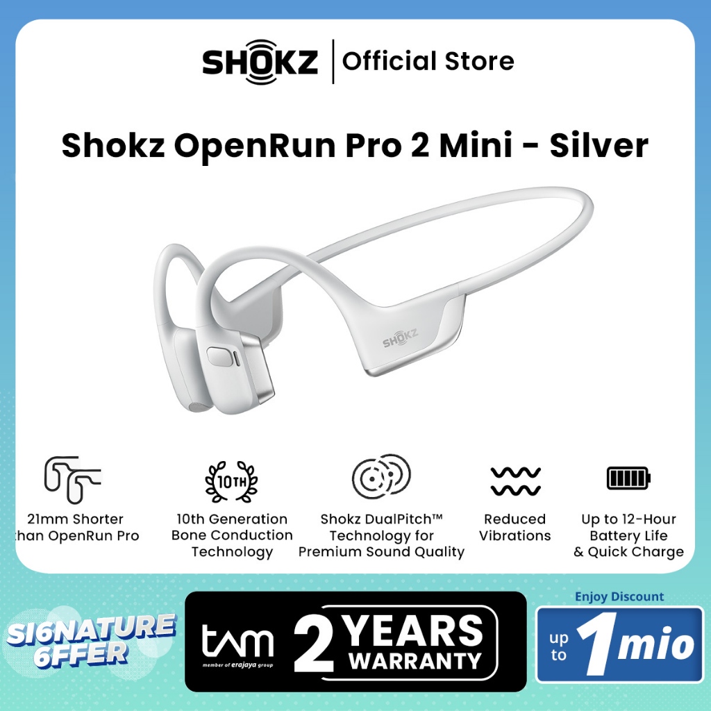 Shokz OpenRun Pro 2 Mini - Silver