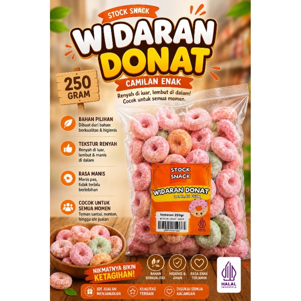 WIDARAN DONAT KEMASAN 250GRAM