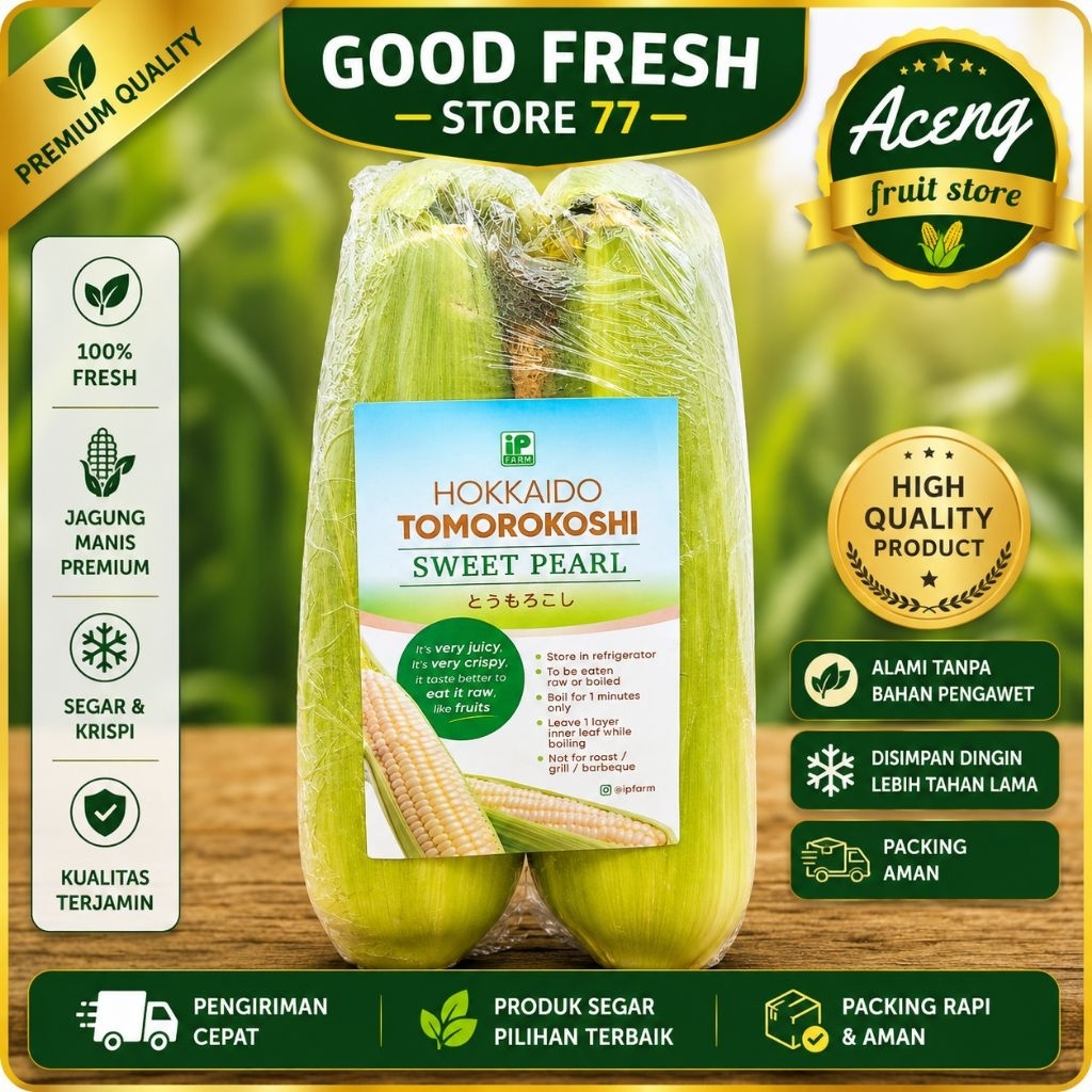 Jagung Hokkaido tomorokoshi sweet pearl jagung putih manis makan mentah pack