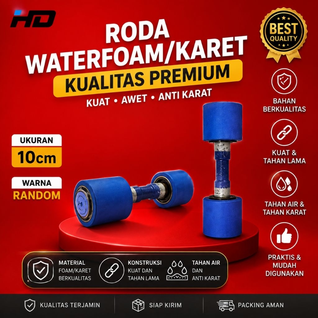 (GROSIR)Watterfoam Roller Pintu Pagar Pengaman Pintu Dorong//Roda Pagar Waterfom/Waterfom Karet Roda