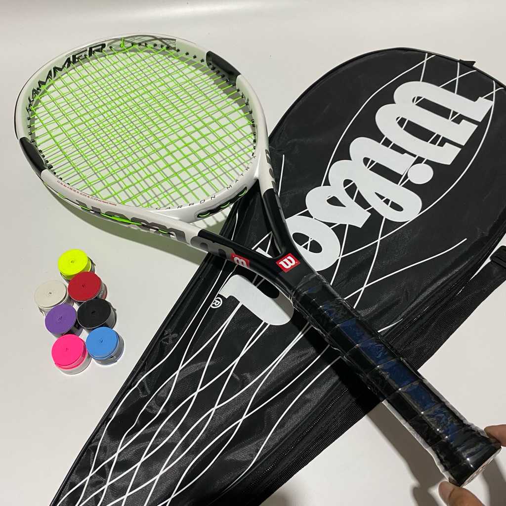 raket tenis wilson hammer 6 carbon matrix import quality siap pakai