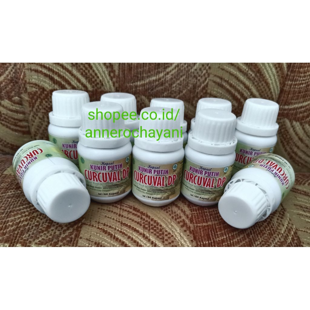 Kunir Putih Curcuval DP paket 10 botol/ kunir putih kapsul Prof. Dwiyati Pujimulyani. Agen resmi kot