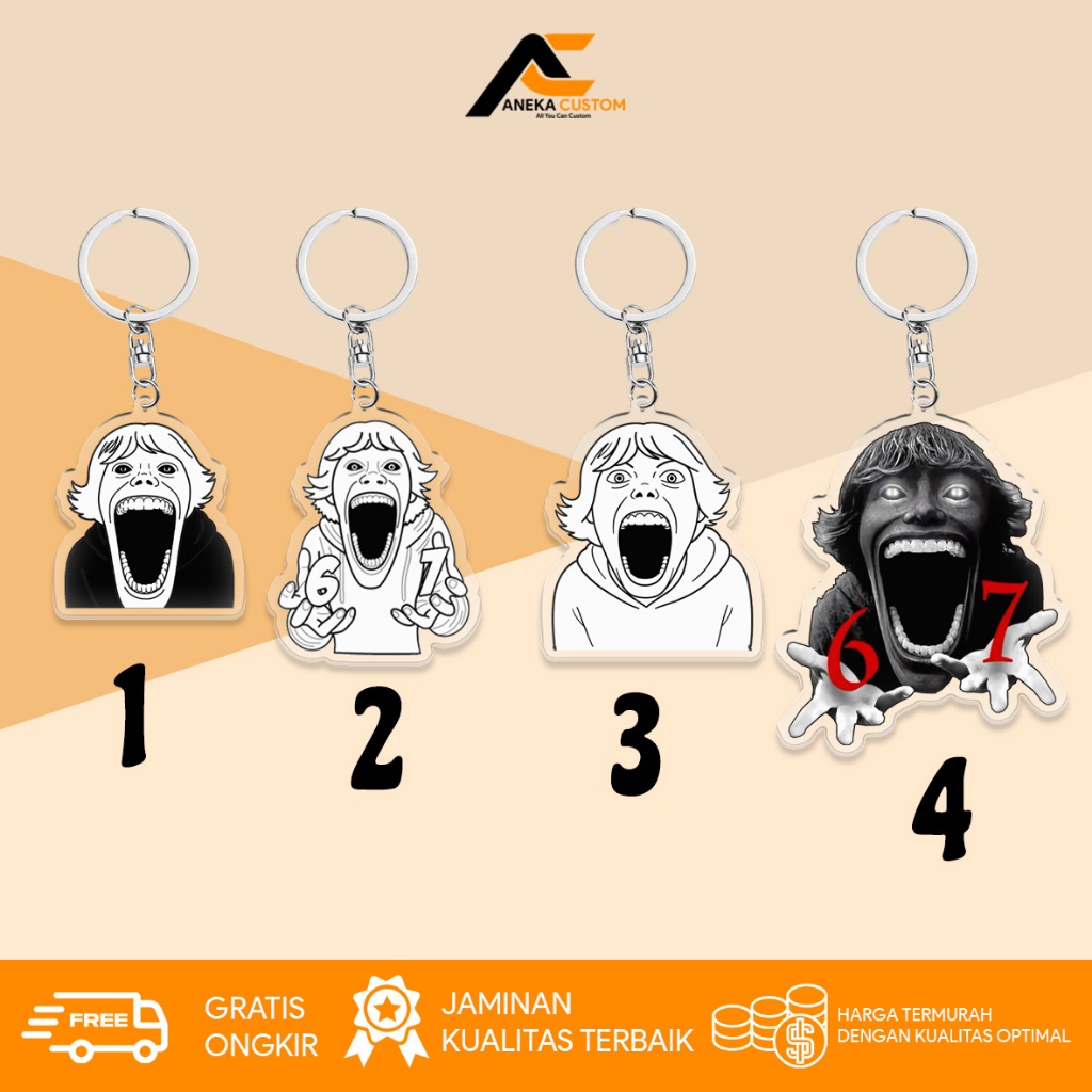 Gantungan Kunci Akrilik Karakter SCP 67 / Ganci Keychain SCP 67