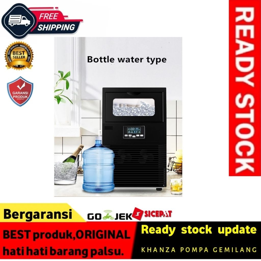 Mesin es batu kristal hicon HZB 40 F 40kg perhari ice cube maker HZB - 40FAB