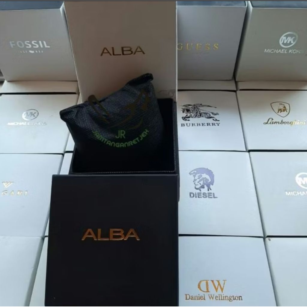 kotak jam tangan Alba box kayu elegan