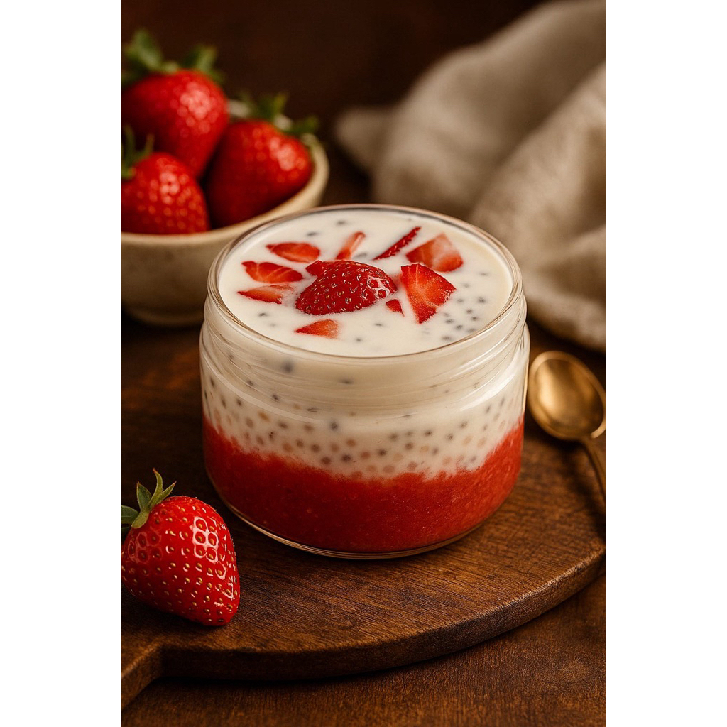 Strawberry Sago Milk Cheese