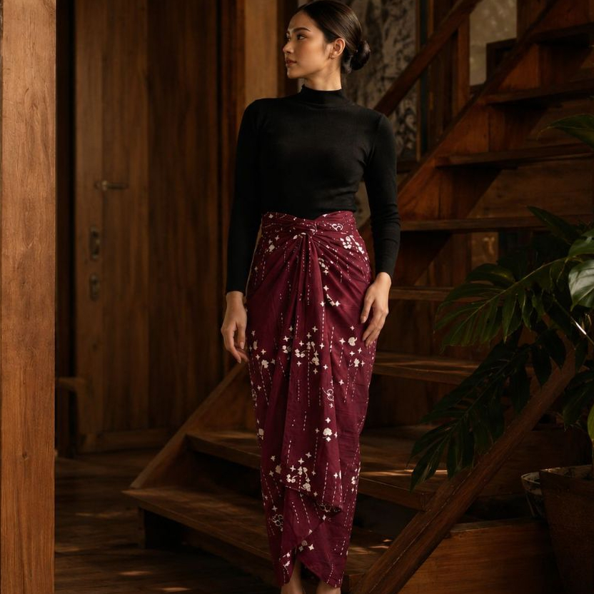 ELMAA Rok Lilit Batik Cap