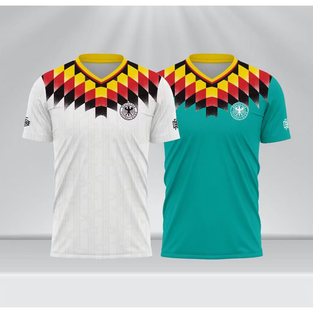 JERSEY RETRO GERMANY JERMAN 1994 HOME AWAY GRATIS NAMA DAN NOMOR PUNGGUNG