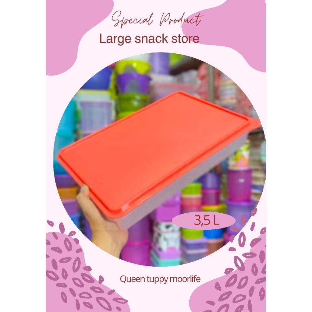 ORIGINAL TUPPERWARE SLICE STORE/SNACK STORE WADAH KUE BASAH