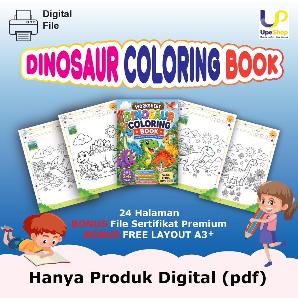 DINOSAUR COLORING BOOK