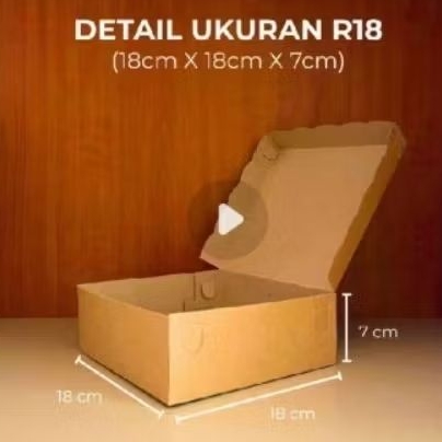 40PCS dus nasi ukuran 18 x 18 x 7