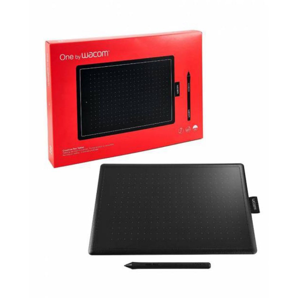 One by WACOM Redwood Medium CTL-672/K0-CX Creative Pen Tablet Drawing(bekas)