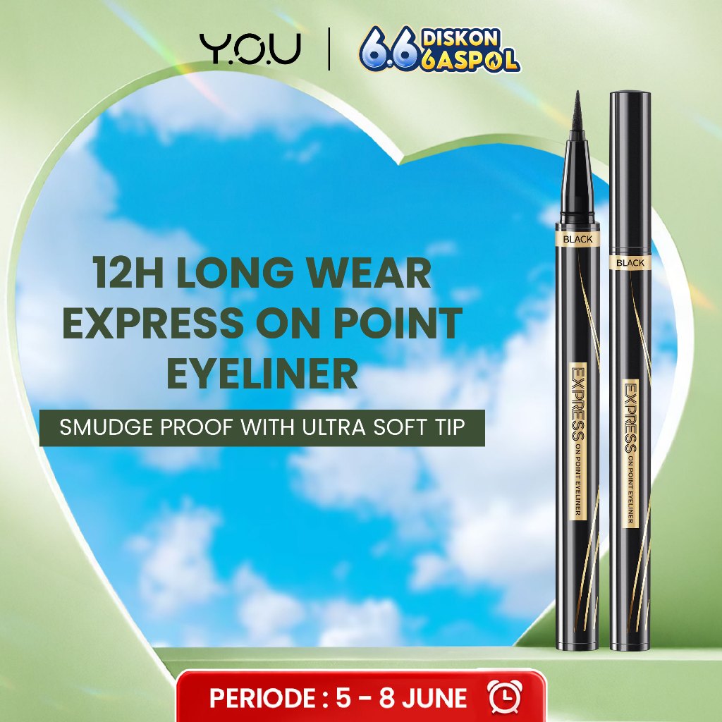 YOU Express On Point Eyeliner [Quick-set Formula, Ultra-soft Felt Tip, Up to 12H Long-wear]