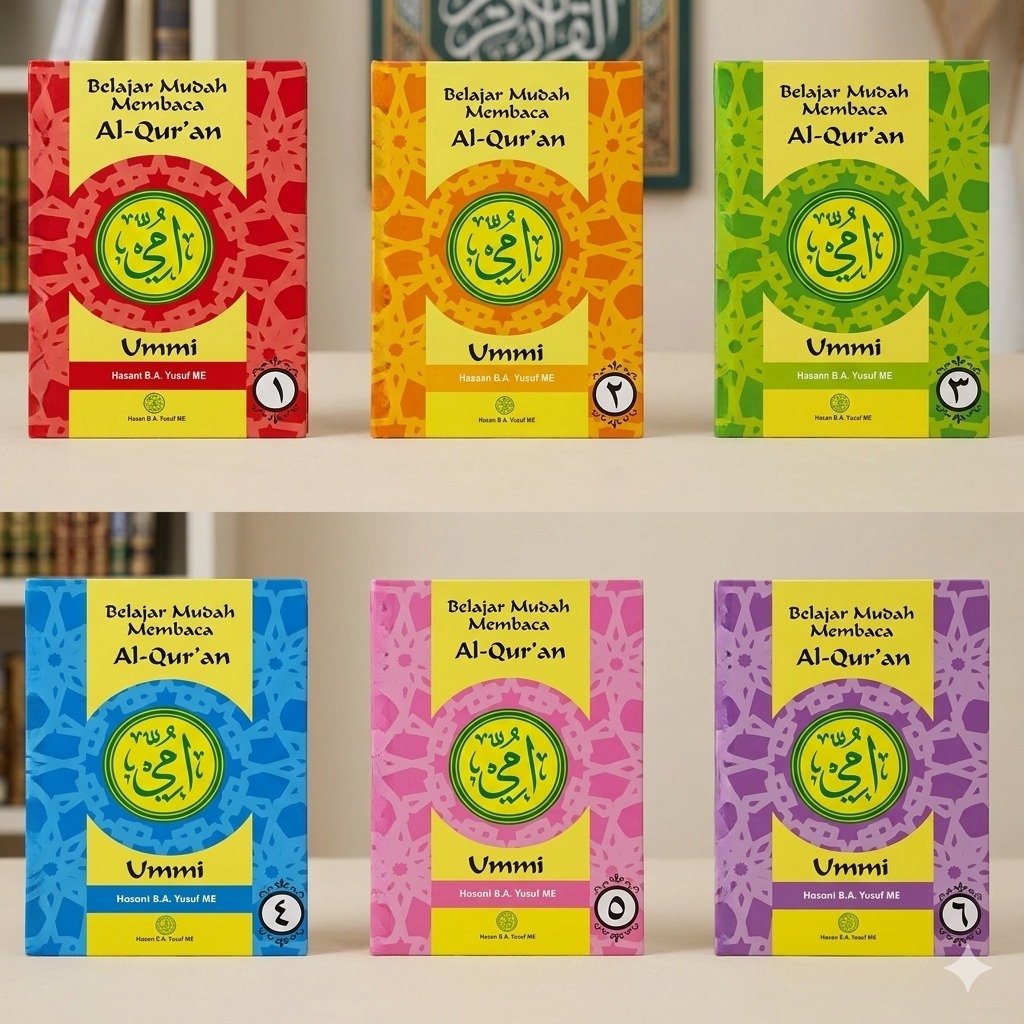 Kitab UMMI Belajar Mudah Membaca Al Qur'an Metode Ummi 1 set Jilid 1 Sampai 6