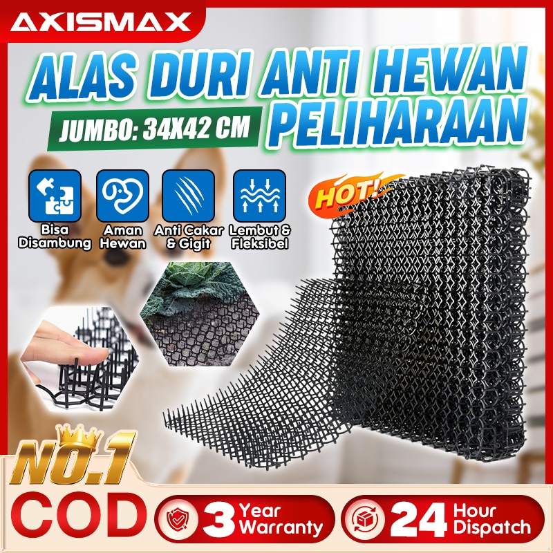 Karpet Pengusir Kucing Anti Kucing Berduri Cat Scat Mat Durian Plastik Penghalang Cakar Kucing Kebun