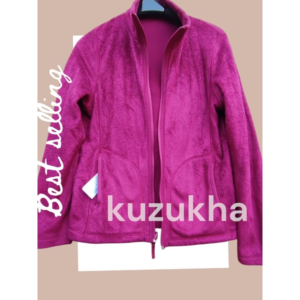 Kuzukha-Jacket Fuzzy Fuchia cantik
