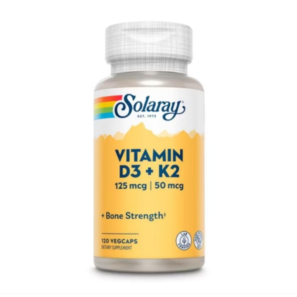 Solaray vitamin D3+K2 125mcg 50mcg 120caps