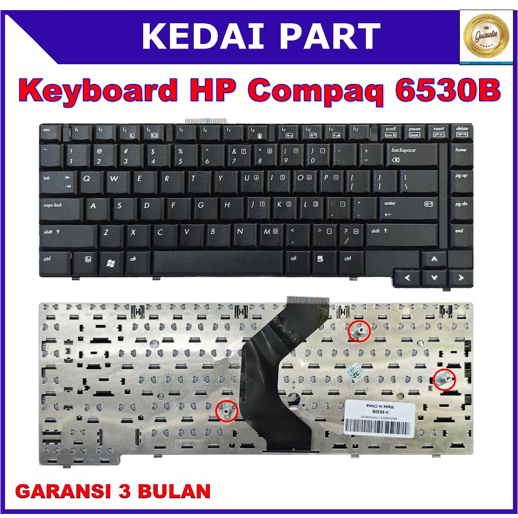 Keyboard laptop Notebook HP Compaq 6530b 6535b 6455B 6730B 6735B 6531B 6730P 468776-031