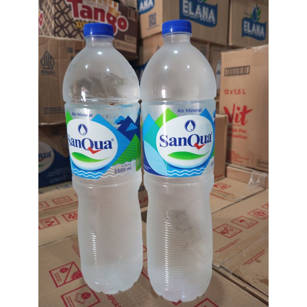 Sanqua 1,5L botol pcs ketengan / sanqua 1500ml / sanqua botol besar satuan / air mineral botol besar