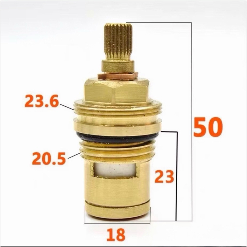 Jantung kran GD 50mm-acc spare part accesoris keran tembok angsa cabang tembok jumbo gede tebal besa
