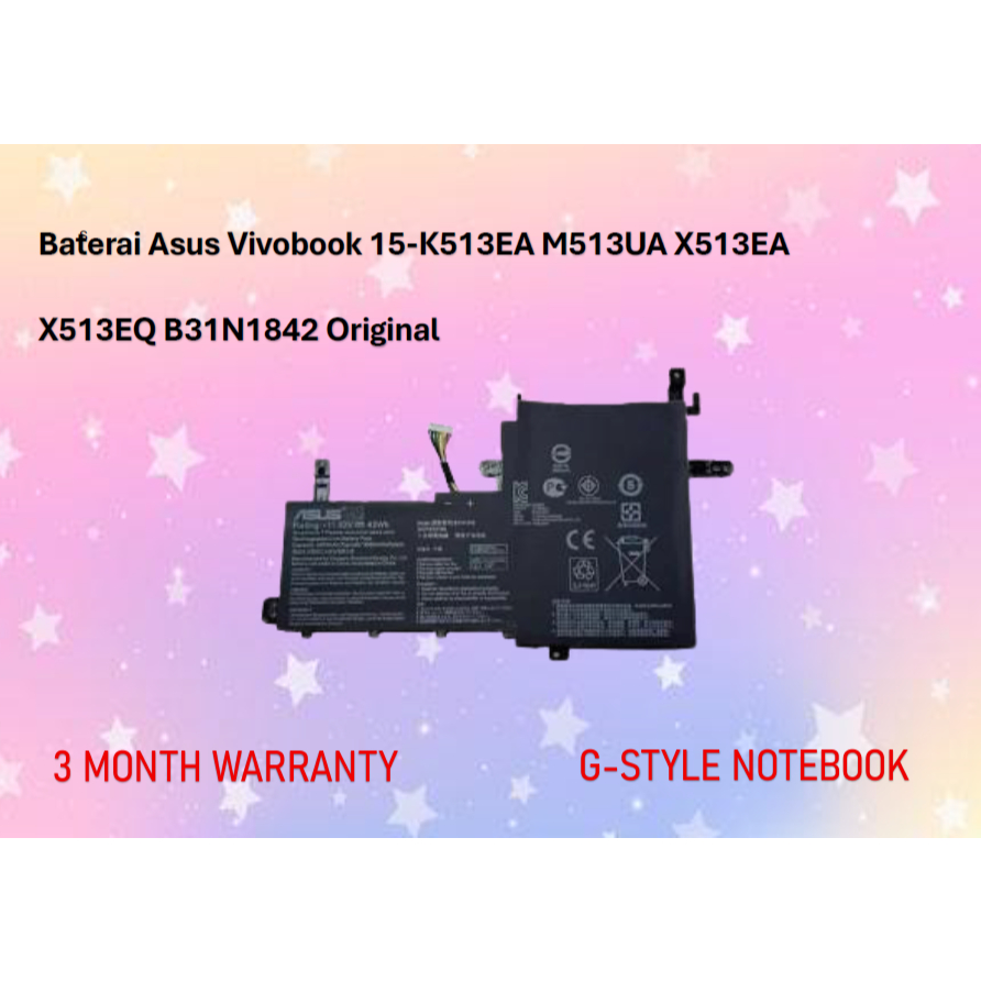 Baterai Laptop Asus Vivobook 15-K513EA M513UA X513EA X513EQ B31N1842 Original