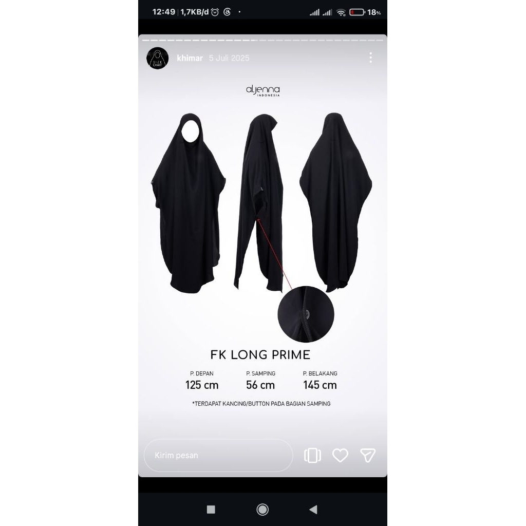 Aljenna FK long prime Hitam