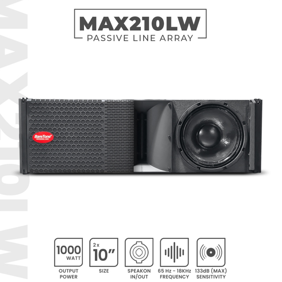 BareTone Line Array MAX210LW Passive Line Array