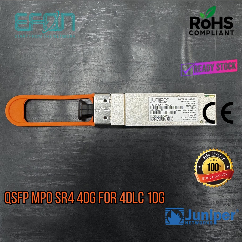 QSFP+ 40G SR4 Juniper For Breakout 4DLC 10G 300M