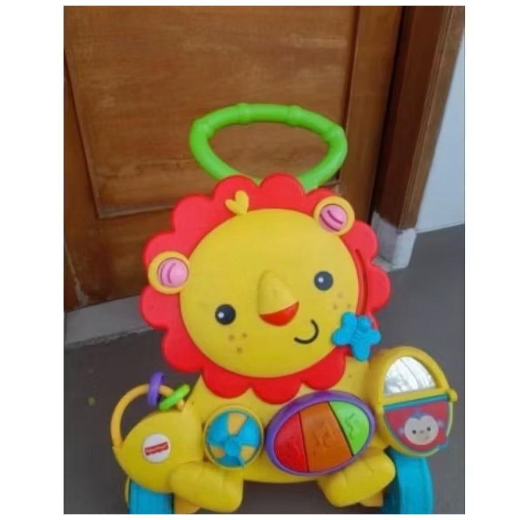 [SPLIT PAYMENT] Preloved Lion FisherPrice Baby Push Walker
