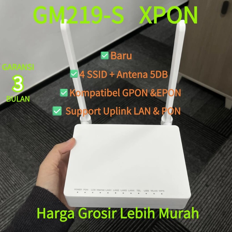 Router Modem ZTE GM219-S XPON EPON GPON Mendukung Uplink OMCI Support Indihome Mikrotik Starlink