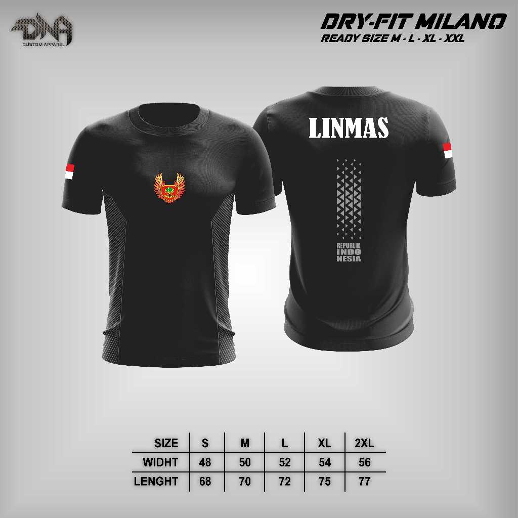 Kaos Jersey DNA_Apparel Drifit Milano LINMAS - Kaos Drifit LINMAS - Jersey Olahraga