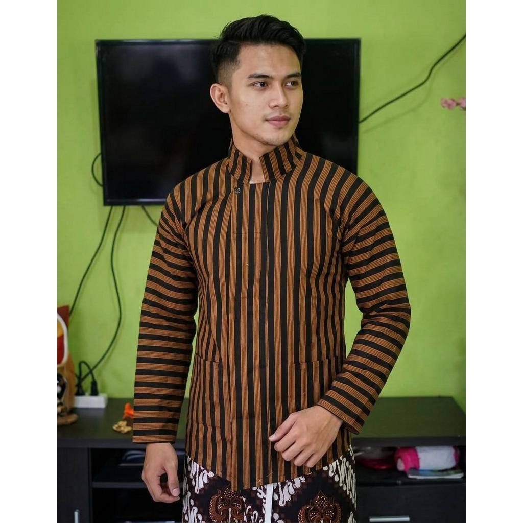 surjan batik lurik pria dewasa