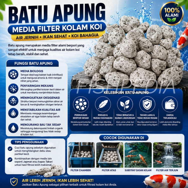 Batu apung media filter / batu apung 1 kg