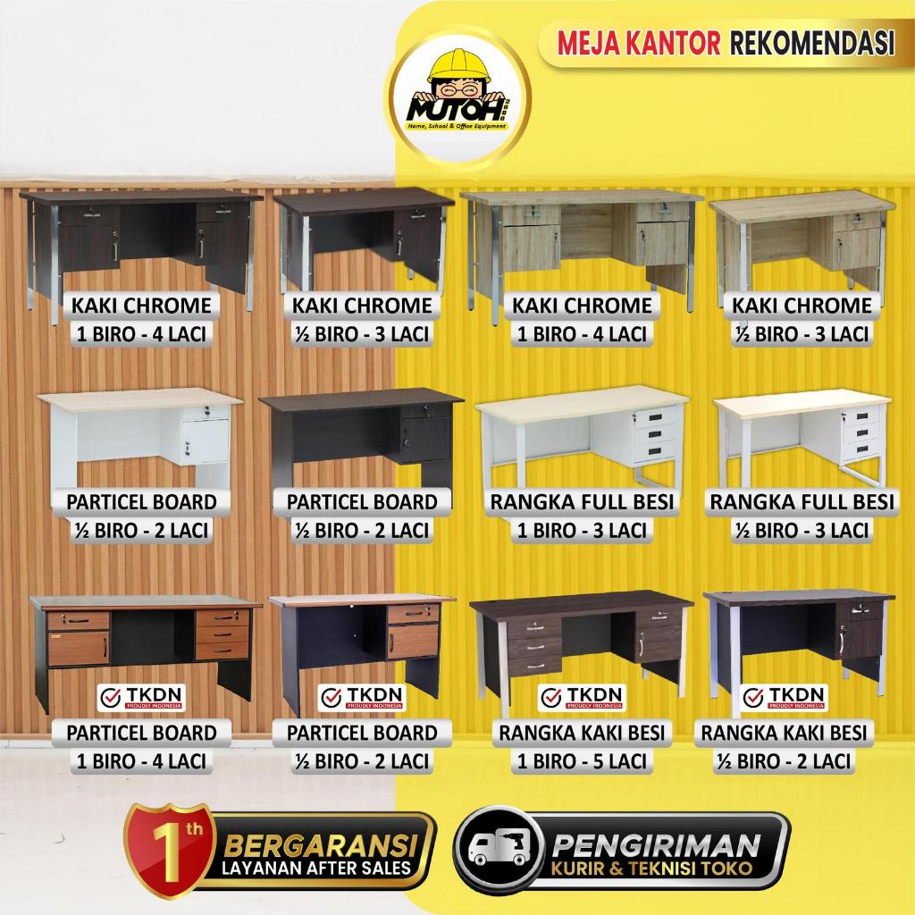 Meja Kerja Kantor 1 Biro & 1/2 Biro MUTOH 2000 Series