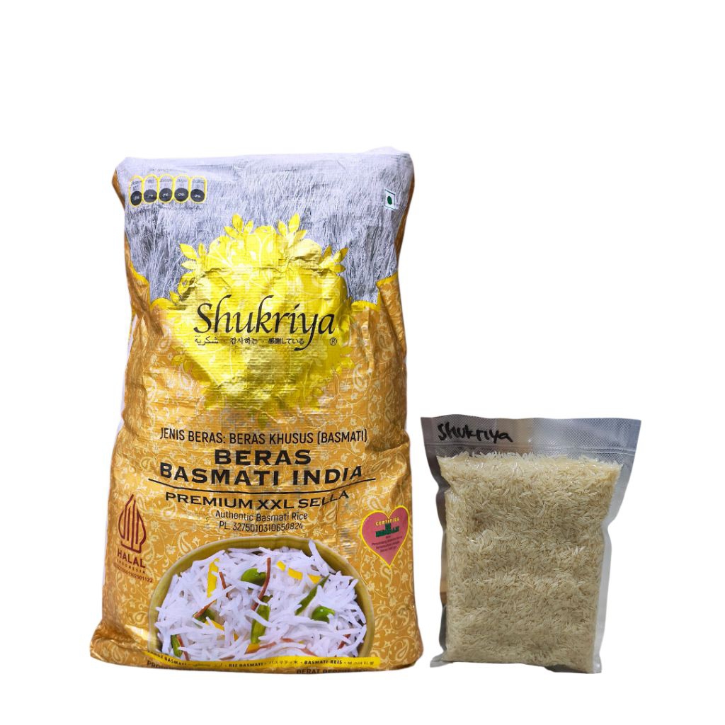 Beras Basmati 1kg Shukriya Beras India Beras Panjang Basmati Rice