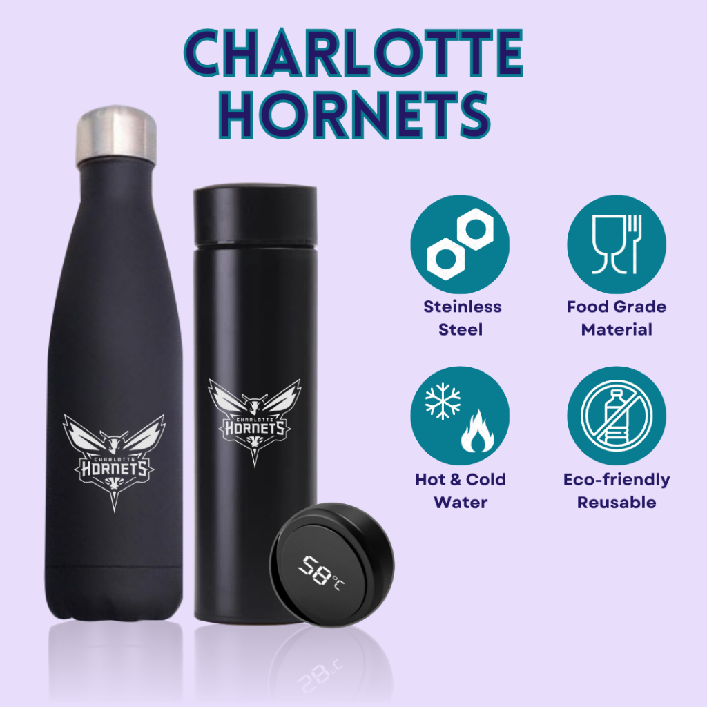 CHARLOTTE HORNETS - TUMBLER TERMOS CUSTOM DESAIN LOGO CHARLOTTE HORNETS