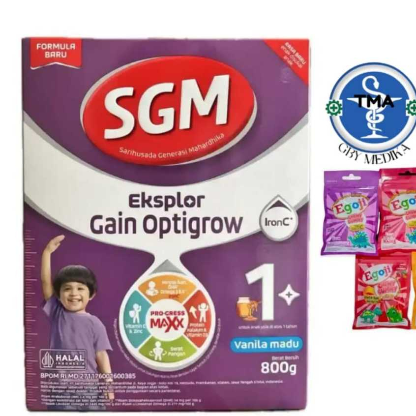 Instan . SGM Ananda Gain 100 dan SGM Eksplor Optigrow 1+ 800 gram Vanila Madu