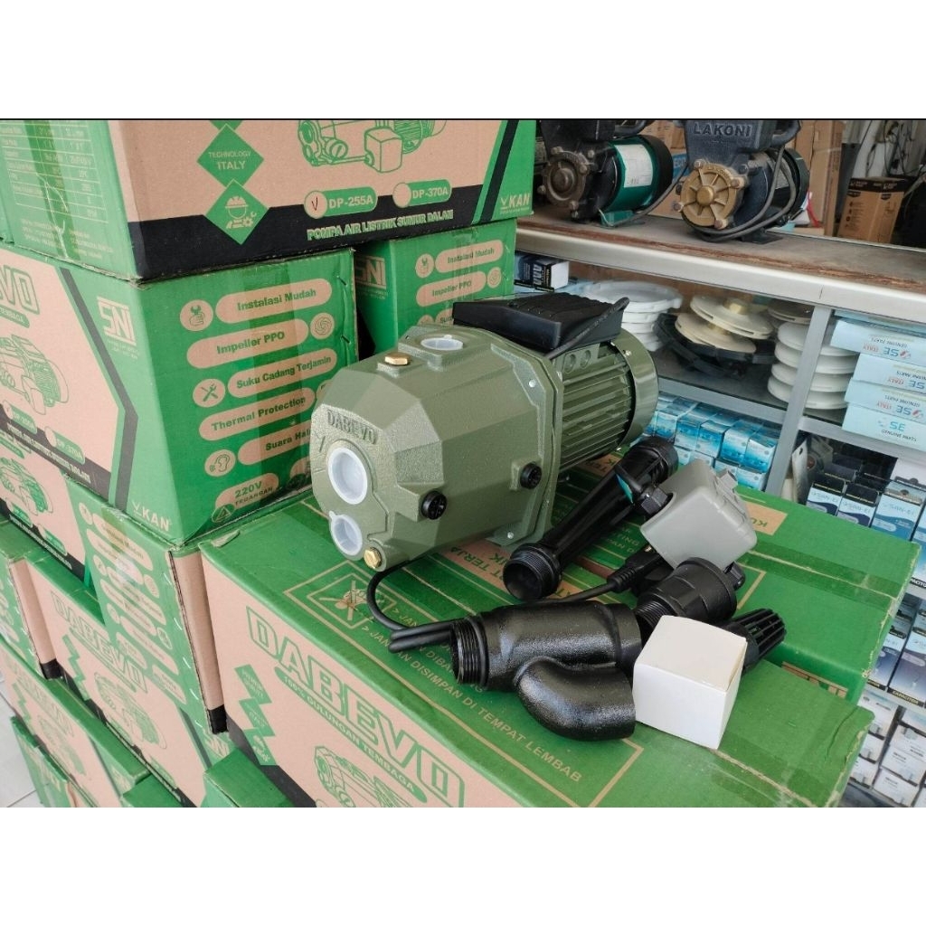 Pompa air jet pump Dab evo dp 370a 375 watt  kedalaman 40 meter gulungan asli tembagaBergaransi