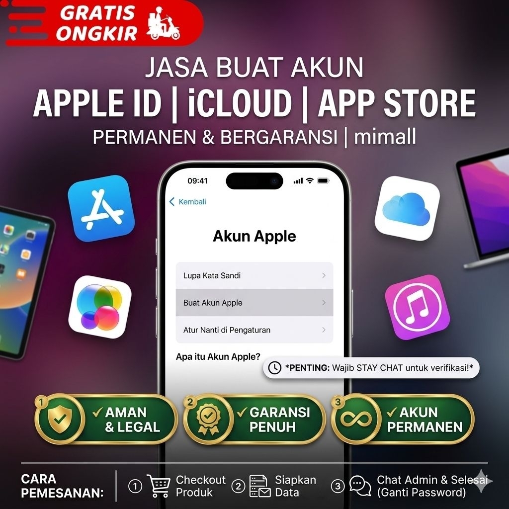 Buat akun iCloud Permanent | Bergaransi