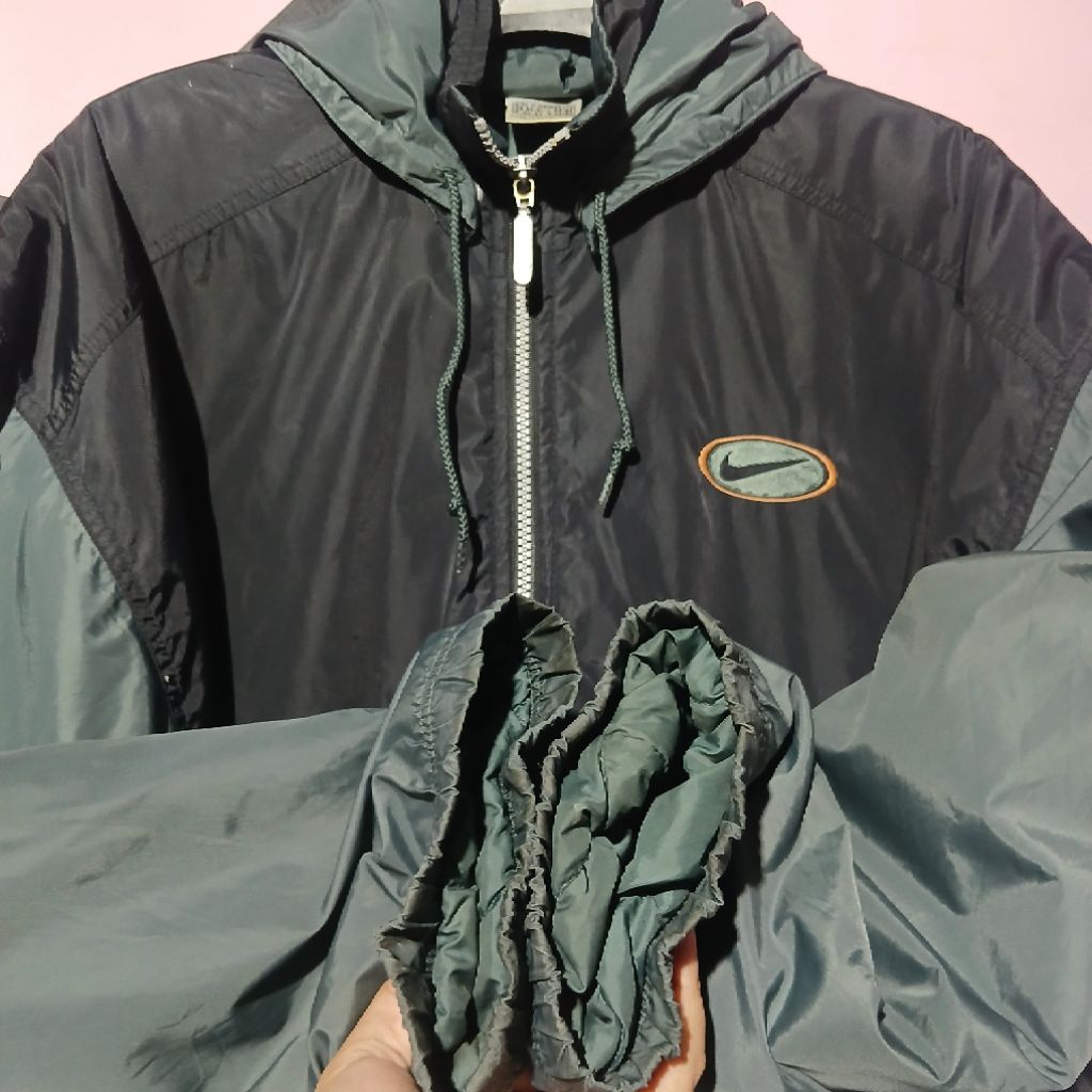 Jacket Vintage Nike 90s Windbreaker Oval Back Big Swoosh